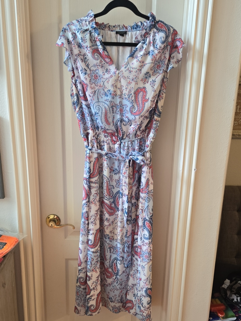 Ann Taylor Paisley Dress Size Large Like New